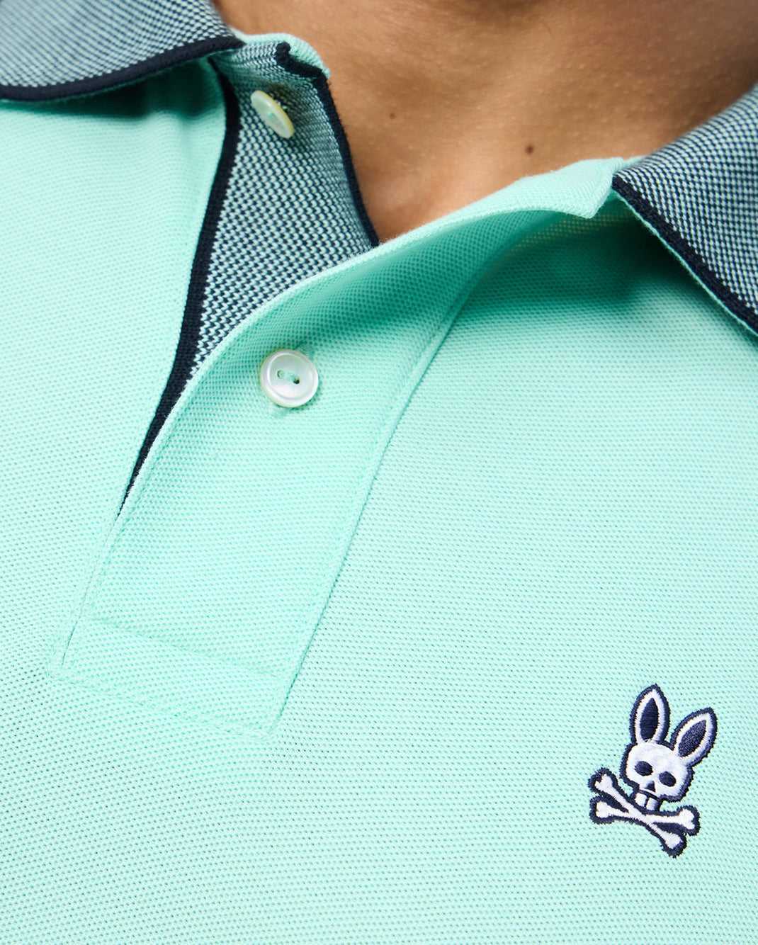 Polos Psycho Bunny Southport Pique Polo Shirt Beach Glass Homme | SMU-24122691